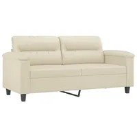 vidaXL 2-Sitzer-Sofa Creme 140 cm Kunstleder