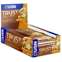 USN Trust Crunch Protein Riegel, Salted Caramel, 12 x 60g, der leckere und sättigende Snack für die Hosentasche, gesalzenes Karamell, 15g Protein