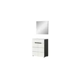 VCM Canu Garderobe 80x37x190 grau/weiß