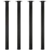 QLLY Tischbeine 70cm Verstellbare Schwarz Metall-Schreibtischbeine, 4 Stück Möbelfüße, DIY Büro Tischbein (70cm, Schwarz)