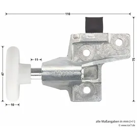 Hörmann Rollenhalter mit Laufrolle und Puffer,