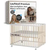 Sämann Laufgitter mit Matratze Cloud Air - weiß/natur - Premium Kollektion | Gr.: 75x100 cm