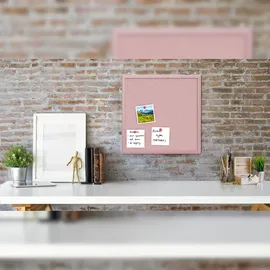 ALLboards Pinnwand, Korktafel in Pink, Holz Rahmen 40x40cm Korkwand Pinnwand Kork