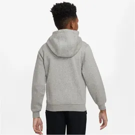 Nike Sportswear Club Fleece Hoodie Kinder 063 dk grey heather/white XS 122-128 cm