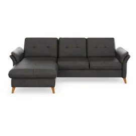 sit&more Ecksofa SIT & MORE "Göteborg", grau (anthrazit), B:268cm H:90cm T:176cm, Sofas, Ecksofa, Sitztiefenverstellung und Federkern, wahlweise mit Bettfunktion