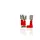 Alca Alca® Flachsteckhülsen 6,3mm 10er-Pack, rot