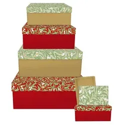 BY NATURE Weihn.Geschenkkarton Blätter sortiert 1482-24603 6tlg Flach