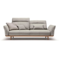 hülsta sofa 3-Sitzer hs.460, Sockel in Eiche, Füße Eiche natur, Breite 208 cm grau