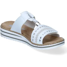 Rieker Pantoletten in Weiß/Gold - Weiß