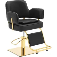 Physa Friseurstuhl Fußstütze höhenverstellbar Barber-Stuhl 200 kg OSSETT Black & Gold