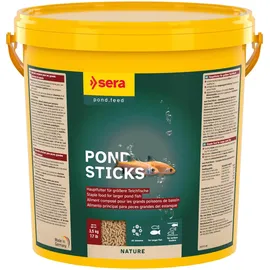 Sera Pond Sticks Fischfutter 21 L (3,5 kg) | Fischfutter Teich für große Teichfische | Hochwertiges Goldfischfutter & Koi Futter | Schwimmend, Lange formstabil und leicht verdaulich | Teichfutter