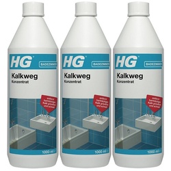 HG HG Kalkweg Konzentrat 1L – Entfernt auch Rostflecken & Urinstein (3er Badreiniger