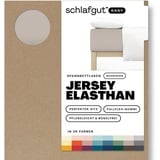 schlafgut Easy Jersey Elasthan Boxspring 90 x 200 - 100 x 220 cm sand mid