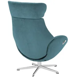 Sofa.de Fernsehsessel Globe Mikrofaser 79 x 111 x 84 cm türkis/petrol drehbar