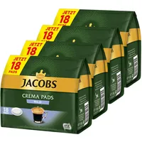 Jacobs Kaffeepads Crema Pads, Mild, Milder & Weicher Geschmack, Kaffee, 64 Pads