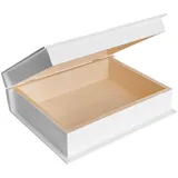 Creative Deco Buchbox 24 x 19 x 7,5 cm 1-tlg. Weiß