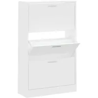 VidaXL Schuhschrank Weiß 63x24x103 cm Holzwerkstoff
