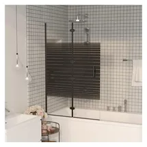 vidaXL Faltbare Duschkabine ESG 80x140 cm Schwarz