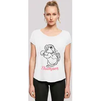 F4NT4STIC T-Shirt Disney Bambi Klopfer Line Zeichnung in weiß