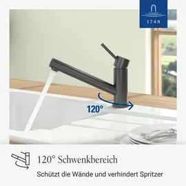 Villeroy & Boch Como Shower Einhebelmischer Anthrazit