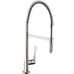 hansgrohe Küchen Armatur Axor Citterio 39840800 Semi-Pro, schwenkbarer Auslauf, Edelstahl-Optik