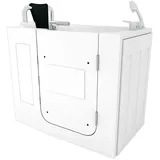 AcquaVapore Badewanne Sitzbadewanne Senioren Sitzwanne mit Tür S08-B-R 110x68cm, (1-tlg), mit Ablaufgarnitur weiß