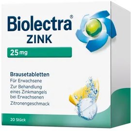 Hermes Arzneimittel Biolectra Zink 25 mg Zitrone Brausetabletten 20 St.
