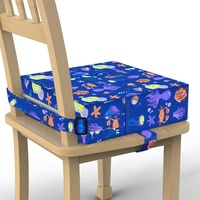 Sitzerhöhung Stuhl Kind, Stärkere Unterstützung Rutschfeste Unterseite Doppelte Sichere Riemen Sitzerhöhung, Esszimmer, Kleinkind Tragbares Reise-Erhöhungskissen (Blau)