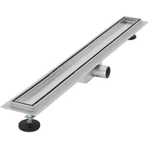 luxebath Duschrinne 80 cm 2in1 befliesbar Edelstahl Silber