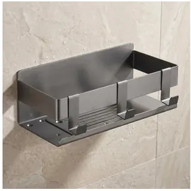 Dekazia DEKAZIA® Duschablage ohne Bohren Grau – Duschregal & Duschkorb selbstklebend – Badregal, Shampoo Halterung & Badezimmer Aufbewahrung – Starke Duschablage grau matt