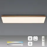 GLOBO Doro LED-Panel Holzoptik (36 W, 120 x 30 cm, Holzoptik/Graphit, Mehrfarbig)