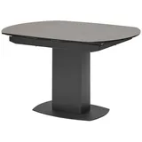 Stolkom SP.ZO.O Esstisch MICHAEL, ausziehbar, 130 x 100 cm - Taupe Keramik Metall - ausziehbar