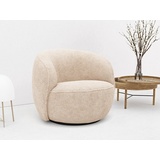 LeGer Home by Lena Gercke Loungesessel »Effie«, mit 360° Drehfunktion, komfortables Sitzen beige