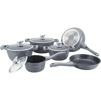 Bratpfannen und kochtopfset 6 kochgeschirr - grau