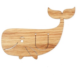 Bow & Hummingbird Lesezeichen Lesezeichen Wal, aus Eichenholz beige|braun