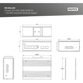 Digitus Industrial DN-651138 16+2 Port Gbit Ethernet
