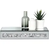 Mirrors and More Wandregal Glitty 30 x 5,5 x 15 cm Grau