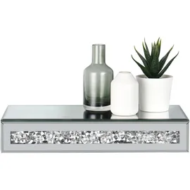 Mirrors and More Wandregal Glitty 30 x 5,5 x 15 cm Grau