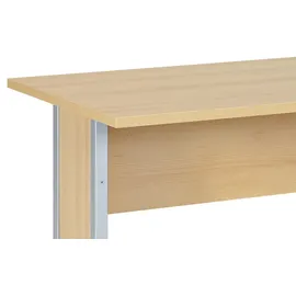 MÖBELPARTNER Schreibtisch Smileline V Buche