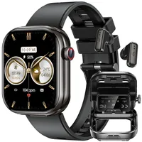 Smartwatch Herren Damen mit Bluetooth Kopfhörern: 2,02" HD Touchscreen Smart Watch mit Telefonfunktion Schrittzähler Schlafüberwachung Fitnessuhr IP67 wasserdichte Sportuhr Kompatibel iOS Android