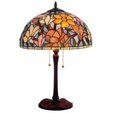 GDLight Amerikanische landwirtschaftliche Tischleuchte in Tiffany-Art-Buntglas-Schreibtischlampe Jahrgang Pastoral Nachtlichter für Wohnzimmer Schlafzimmer Arbeitszimmer Lesen, Max40W, 16"