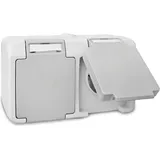 Peranova Doppelsteckdose Pera Grau 1 St.