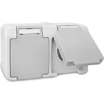 Peranova Doppelsteckdose Pera Grau 1 St.