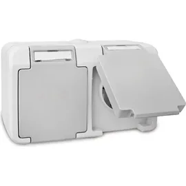 Peranova Doppelsteckdose Pera Grau 1 St.