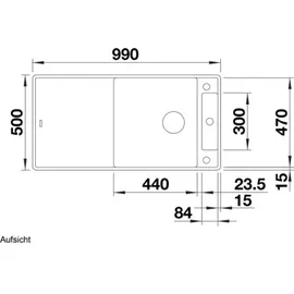 Blanco Axia III XL 6 S-F anthrazit + Excenterbetätigung + InFino + Holzschneidbrett