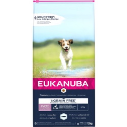 Eukanuba Puppy & Junior S/M Getreidefrei Meeresfisch Hundefutter 12 kg