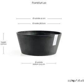 Ecopots Frankfurt Ø 41 x 18 cm Dunkelgrau