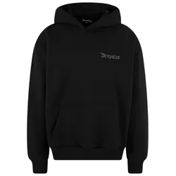 Kapuzensweatshirt DROPSIZE "Dropsize Herren Heavy Backlogo Hoodie", Herren, Gr. L, schwarz, 70% Baumwolle, 30% Polyester, Langarm, Sweatshirts