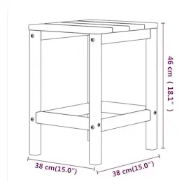 vidaXL Adirondack-Gartenstühle mit Hocker & Tisch HDPE Weiß