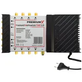 Premium X PremiumX PXMS 5/8 Multischalter mit Netzteil Multiswitch 1 SAT für 8 Teilnehmer Satverteiler Digital HDTV FullHD 4K UHD 8K